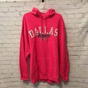 Hot Pink Hooded Dallas Sweatshirt